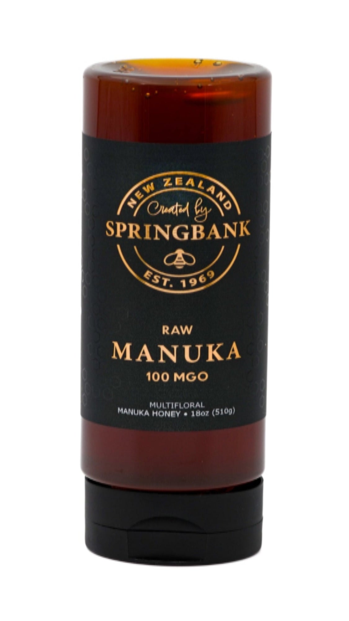 100 MGO Manuka Honey 18oz Squeezy - Springbank Honey
