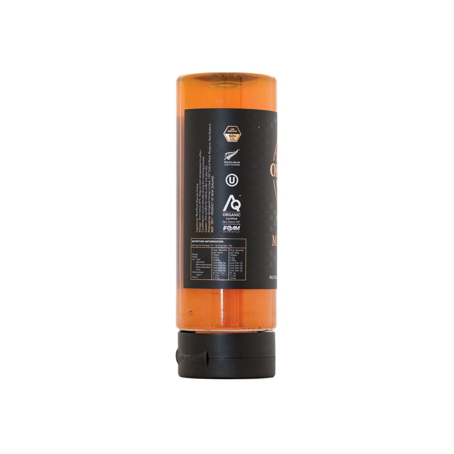 50 + MGO 18oz MANUKA Squeezy - Springbank Honey