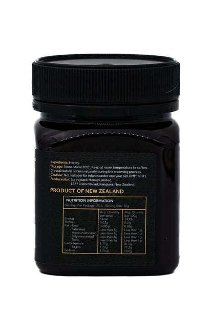 300 MGO Manuka Honey 9oz Square Jar - Springbank Honey
