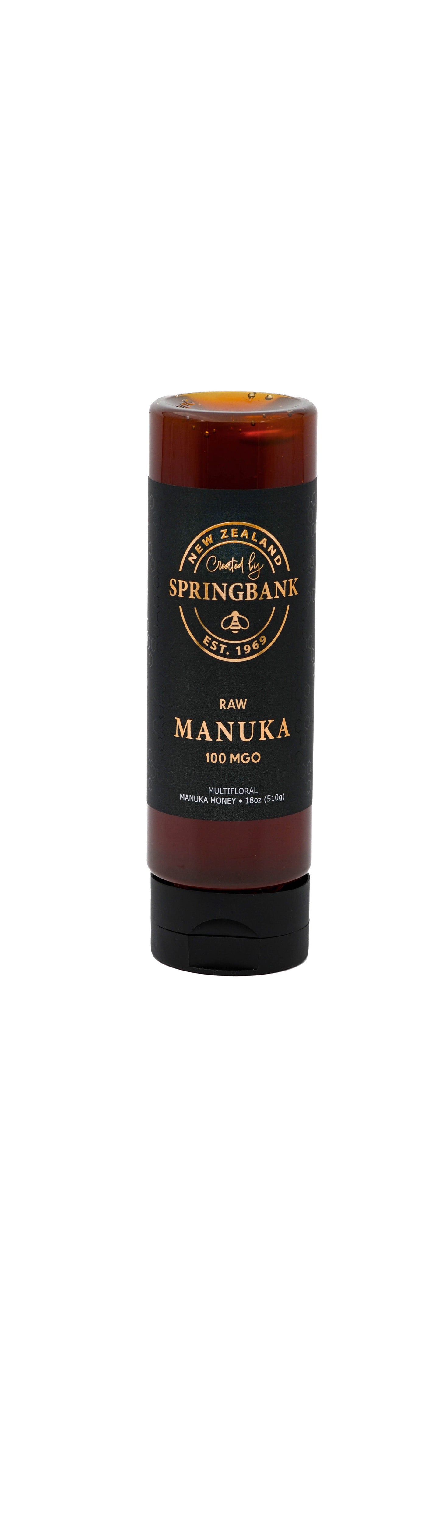 100 MGO Manuka Honey 18oz Squeezy - Springbank Honey