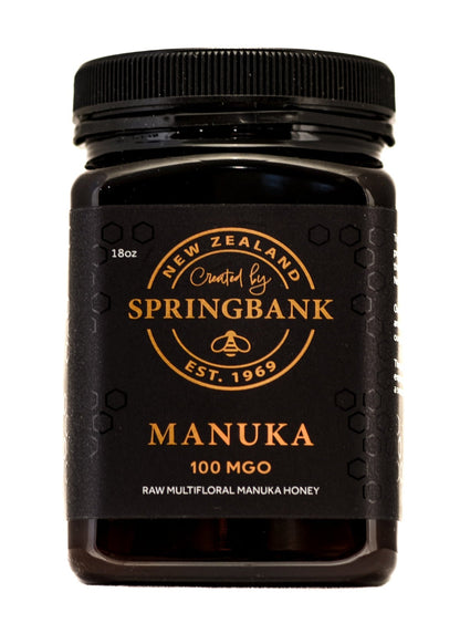100 MGO Manuka Honey 18oz Square Jar - Springbank Honey
