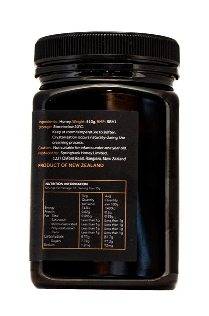 100 MGO Manuka Honey 18oz Square Jar - Springbank Honey