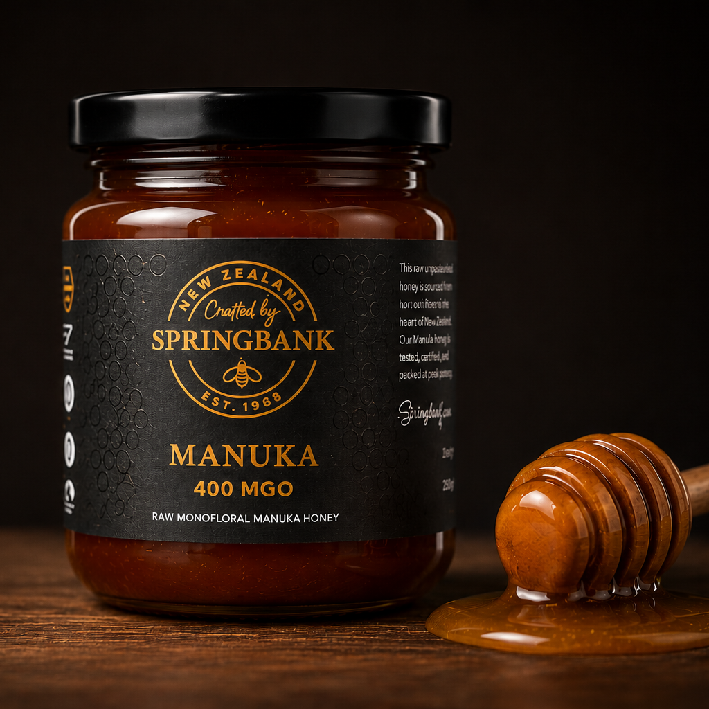 400MGO Manuka Honey - Glass Special - Springbank Honey